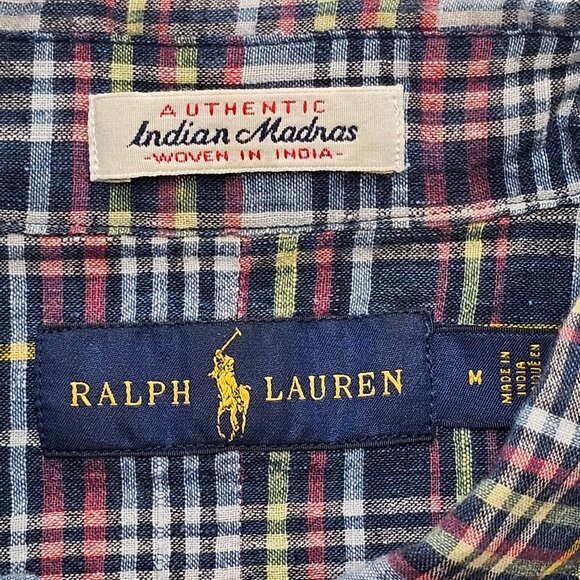 Ralph Lauren Madras Button Down M - Picture 4 of 8